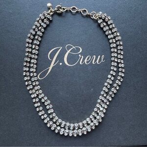 J. Crew Silver and Black Double Strand Necklace